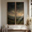 «Vintage Landscape Wall Art», ensemble de 2 toiles encadrées 20 x 60 pouces-1119536038