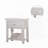 1 Drawer and Open Bottom Shelf Wooden Nightstand in White Finish