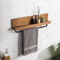 Black Swivel Towel Rack - Oganizer - Space Saving - Wall Mounted Towel  Holder - Double Swivel Bar For Bathroom