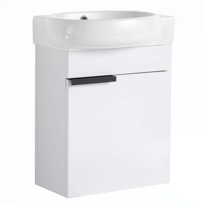 Petit meuble-lavabo 16 "avec lavabo