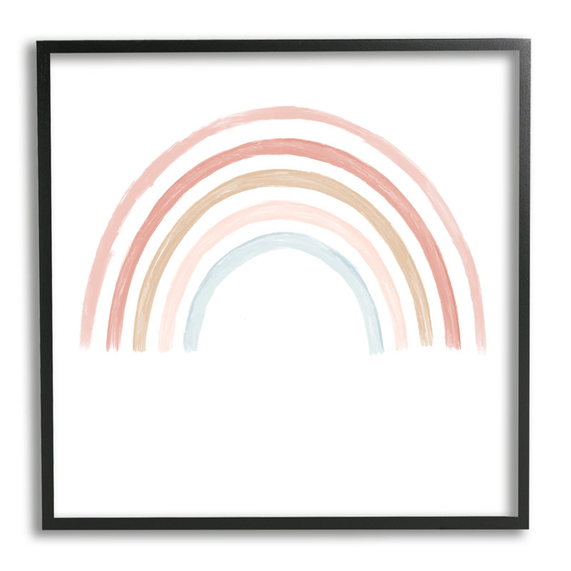 Art mural personnalisé arc-en-ciel doux cmw-060, H 12 po x l 12 po, Giclée encadrée noir minuit, Oui