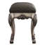Superbe tabouret de coiffeuse gris et blanc os rétro pour une chambre à coucher captivante et confortable