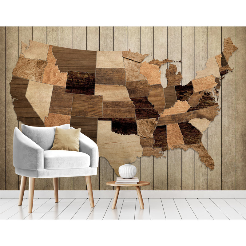 Murale united states of america, l 96 po x L 144 po