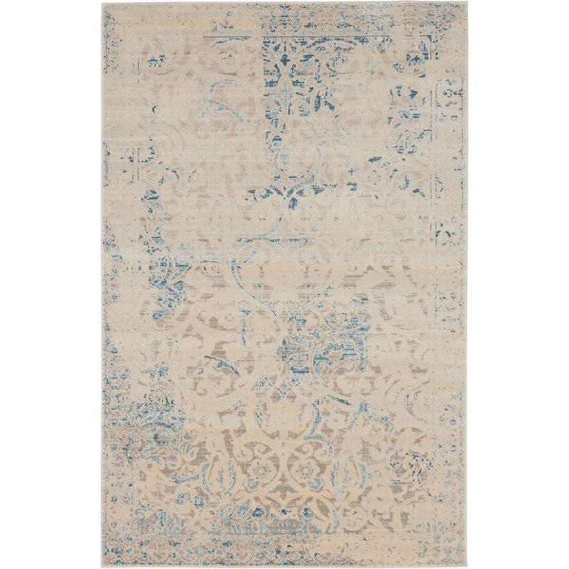 Tapis oriental beige Iyanna, Rectangle 5 pi x 8 pi