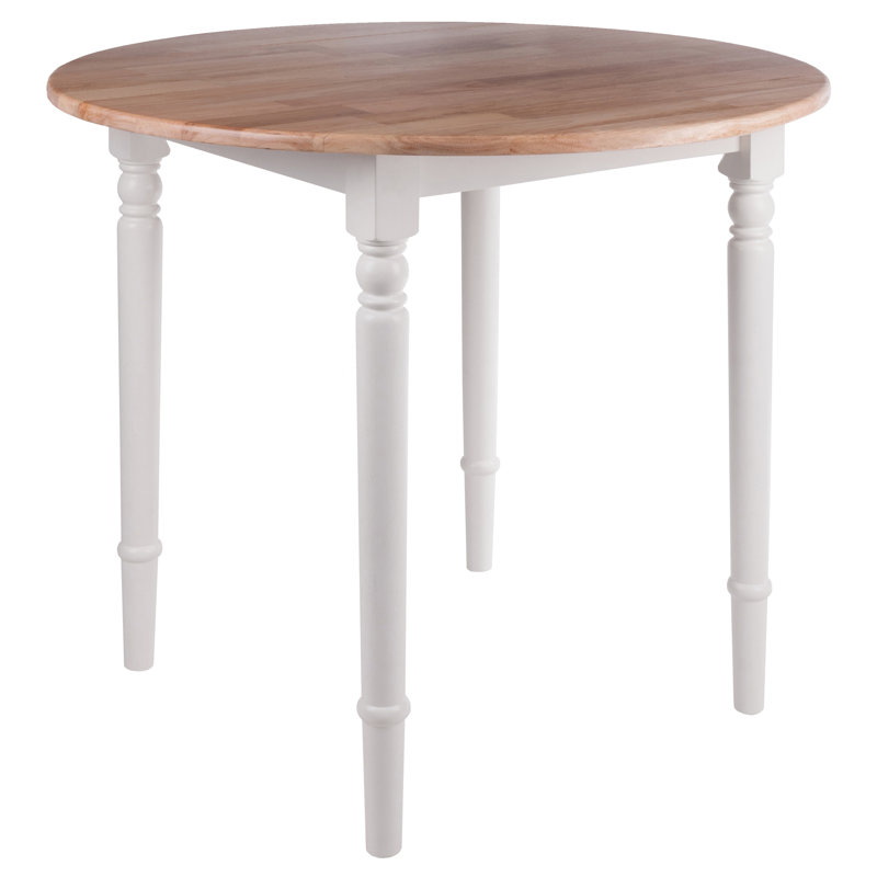 Table de salle à manger Donaven, Blanc / Naturel