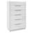 Highgloss 50.2" Tall 5 Chest Dresser of Drawers With Mirror, White  @Trishia Mae Gurrea-298772828