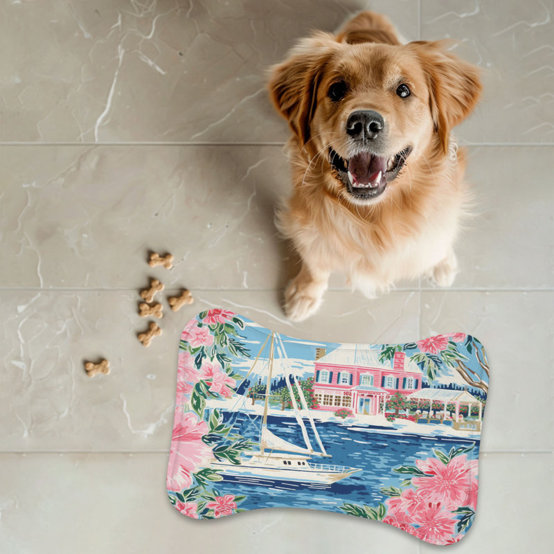 Tapis d'alimentation en os 1 pièce Preppy Beach Towns