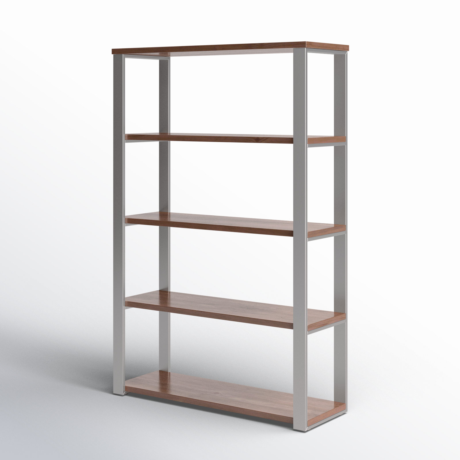 Kenyon 40-Inch Shelf/Shelving Unit Shelves, Silver/Walnut