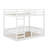 Full Over Full Wood Bunk Bed, Low Bunk Bedwith Ladder And Guardrails, Wooden Bunk Bed-801574249