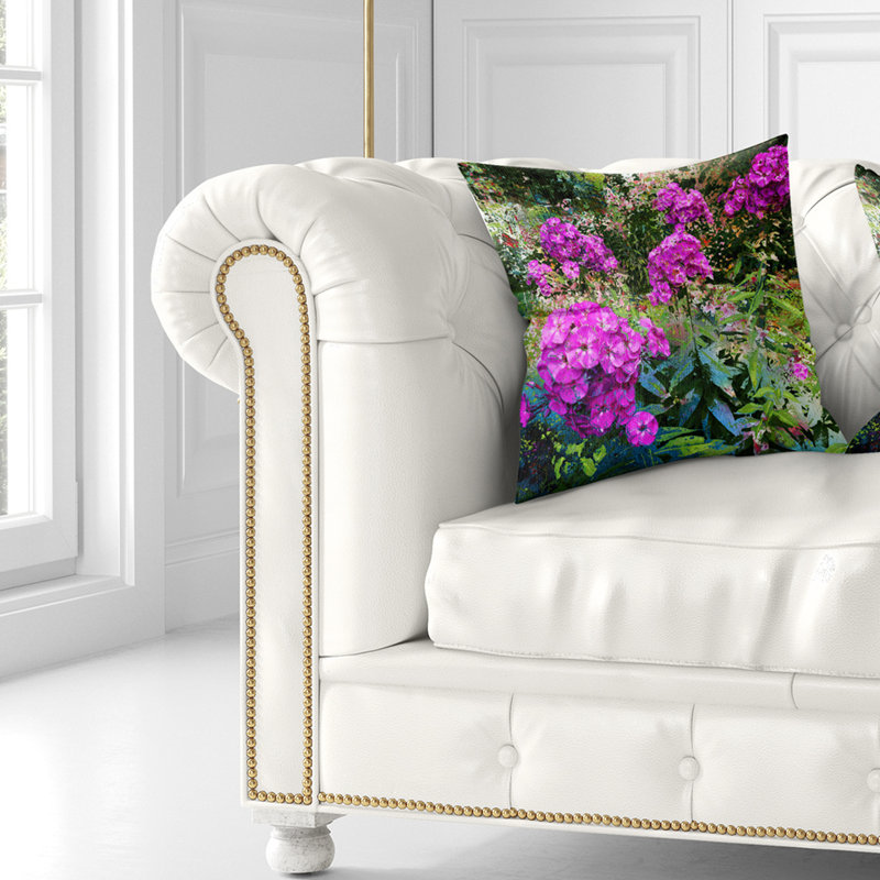 Oreiller avec coussin floral, 16 po x 1 po, Coussin décoratif