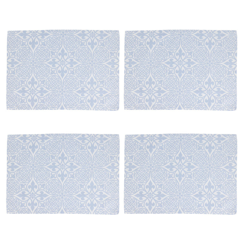 Damask Placemats, Blue