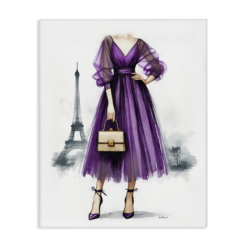 Art mural sur toile Glam mauve par Amanda Greenwood, H 20 po x l 16 po