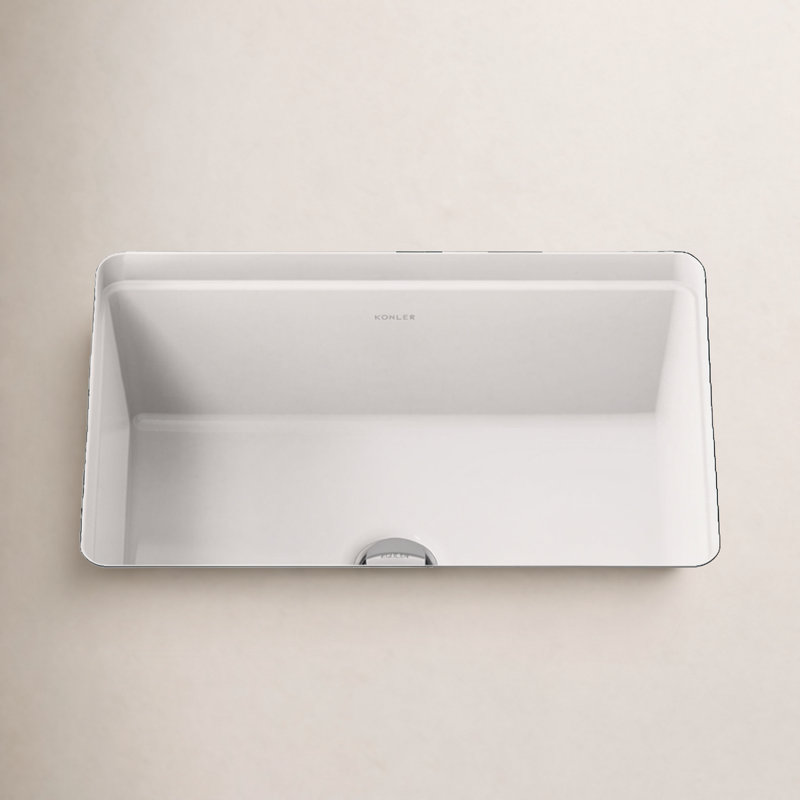 Under-Mount Bathroom Sink, White