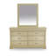 Commode et miroir Louis Philippe en finition noyer Phillip-1937094461