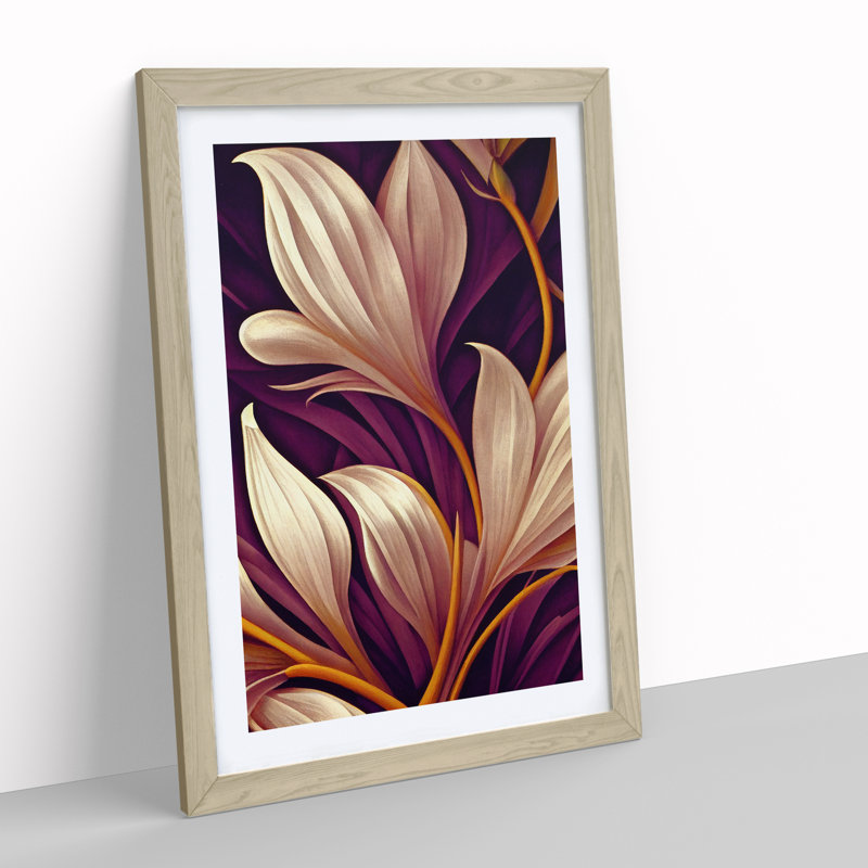 Marvellous Flower - Framed Print, 34cm H x 25cm W x 2cm D, Oak Framed