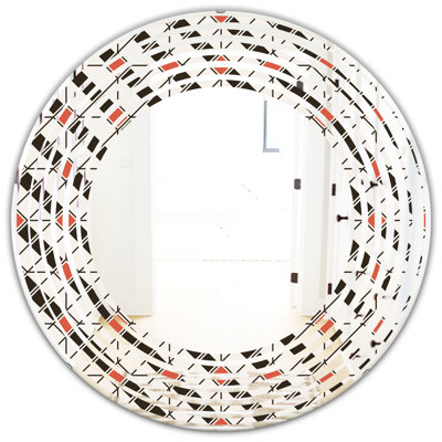 Abstract Design Pattern IV Wave Modern & Contemporary Frameless Wall Mirror