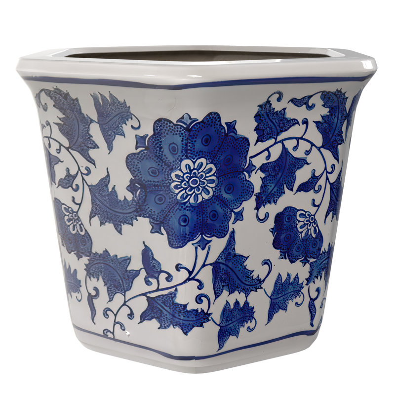 Pot de fleurs en céramique Lewistown, H 7 po x l 10 po x P 9 po