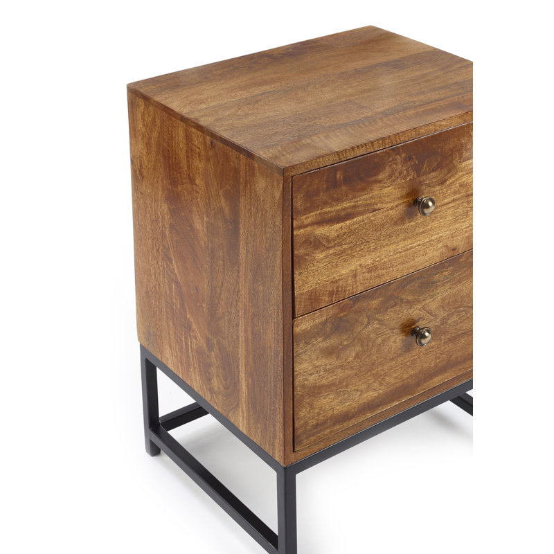 2 - Drawer End Table Built-In Outlets