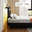 Alber Bed Frame with Storage Headboard, Upholstered Platform Bed Frame with Diamond Tufted Headboard and LED Lights, Wooden Slats Support, Noise Free-1694491610-1694491609