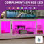 LED TV Unit for TVs up to 65 Inch, TV Cabinet , Gaming Entertainment Center with Adjustable Glass Shelf-1108230667