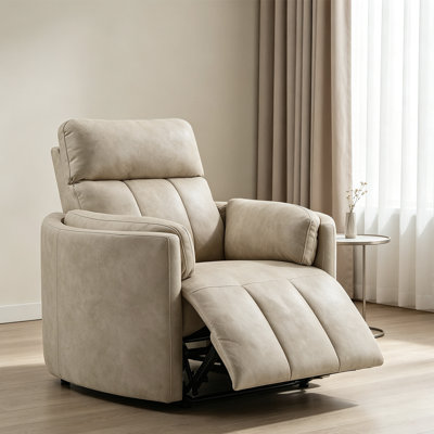 Fauteuil inclinable moderne en tissu beige