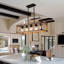 Lustre 5 lumières avec abat-jour Industrial Farmhouse-1960790921