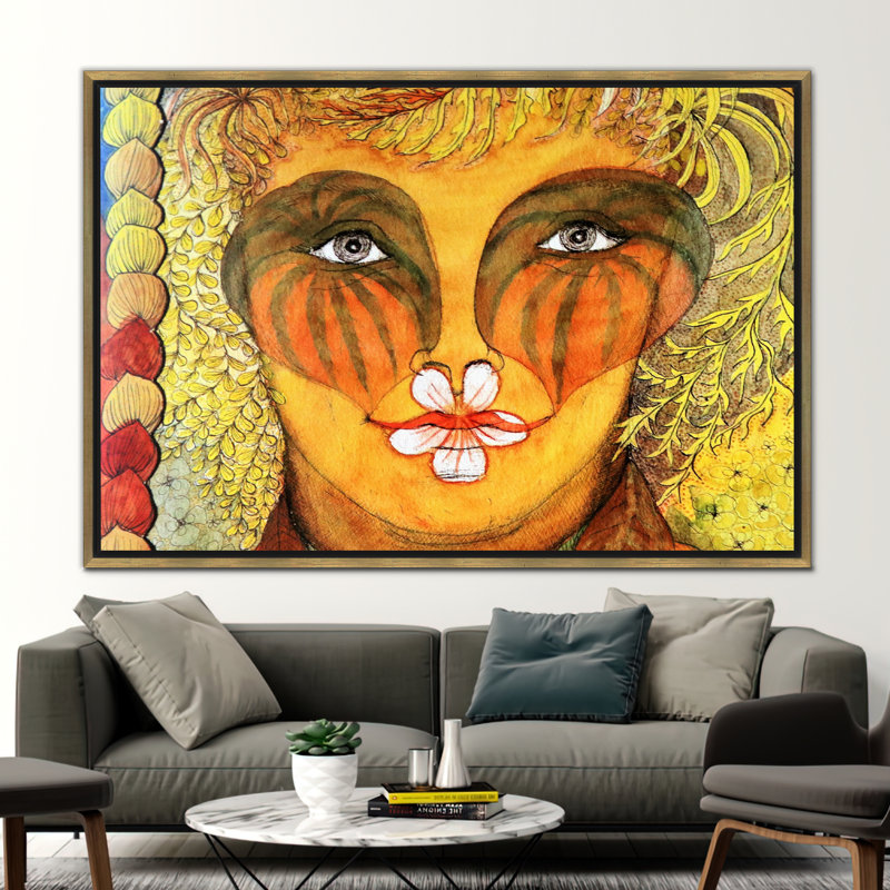 Print on Canvas, 50 cm H x 70 cm W, Gold Floater Framed