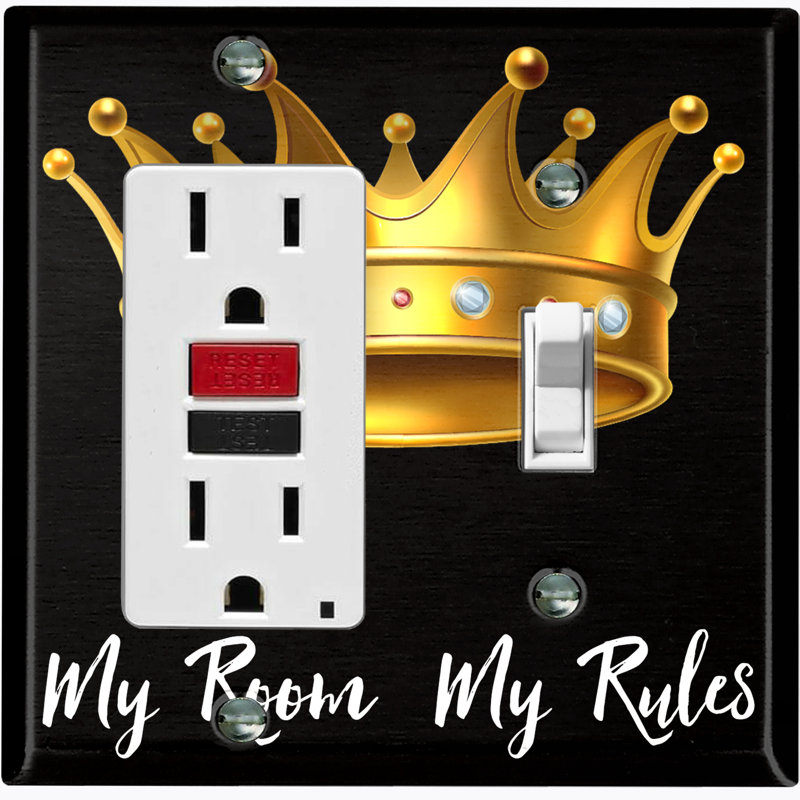 Patterned 2 - Gang Standard Combination Wall Plate