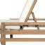 5-Position Solid Wood Adjustable Outdoor Chaise Lounge with Thick Cushions-262330861-262330850