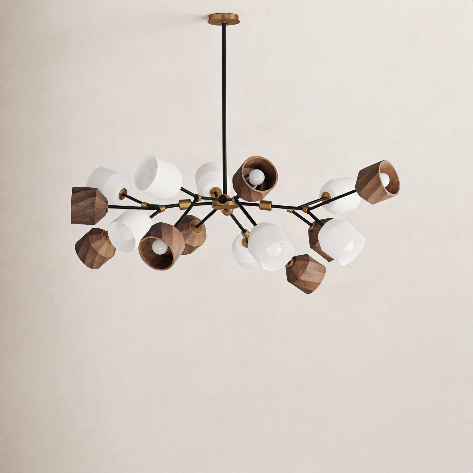 Mirielle 16 - Light Steel Dimmable Chandelier