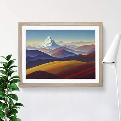 Artsy Mountain Landscape - Single Picture Frame Print