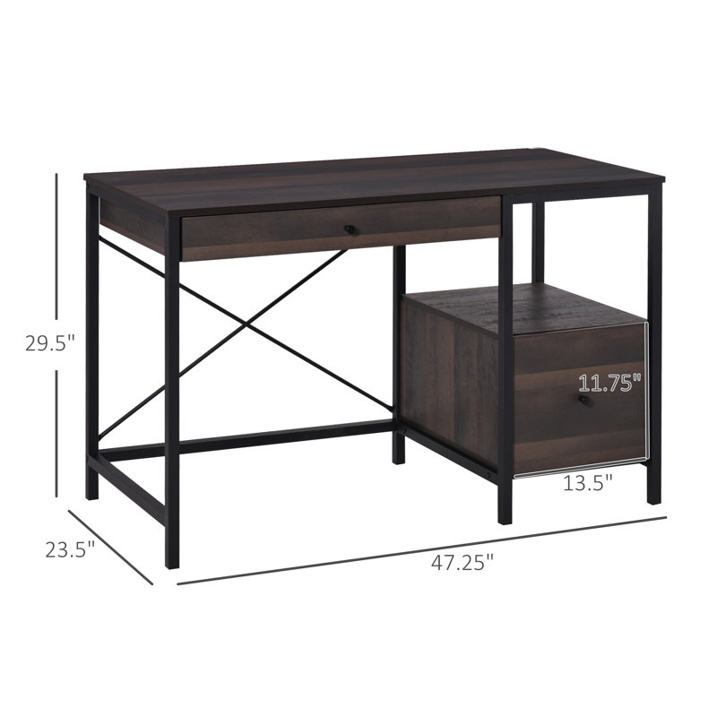 Metal Base Computer Desk