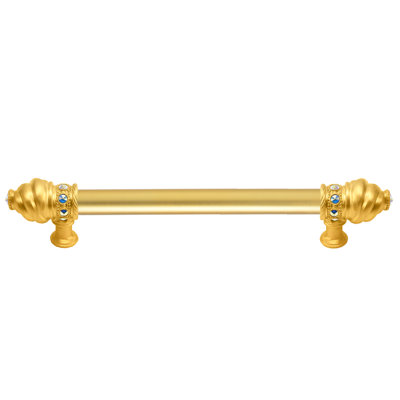 Caché with 5/8 smooth center long pull with 16 rivoli Swarovski Aurore Boreale Crystals