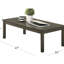 Élégante table basse de salon en gris foncé, panneau de particules et construction en bois d'hévéa, ensemble chic 3 pièces, tables de bout 1 x 2 x, style transitionnel, +-1950088577-1950088579