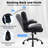 Faux Leather Executive Office Chair Computer Chair With Padded Armrests