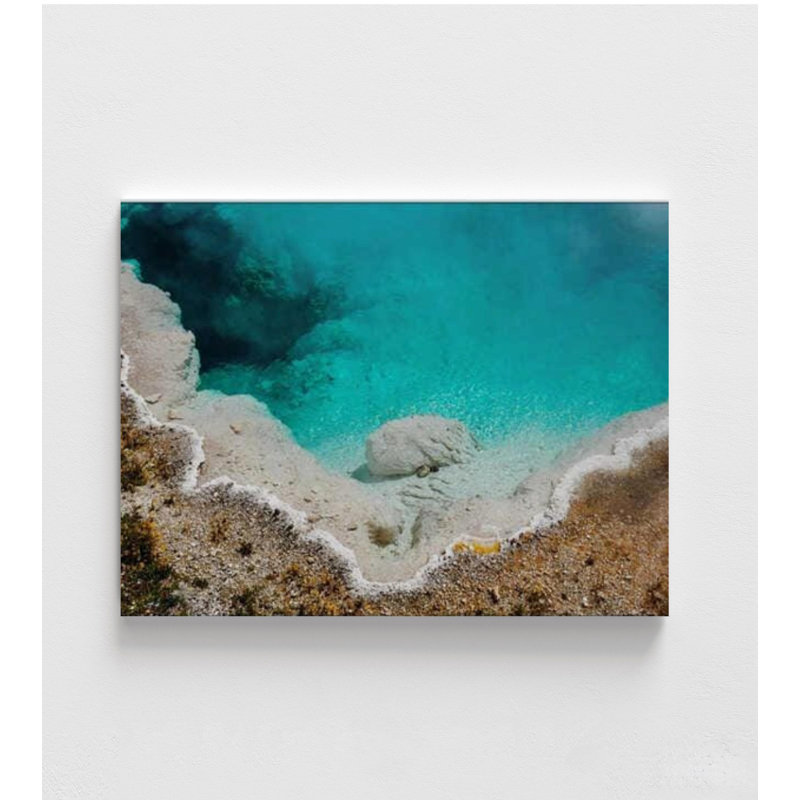 Photo de piscine turquoise géotherme, eau vibrante, textures de terre, Ne s’applique pas, H 5 po x l 7 po, Ne s’applique pas