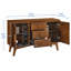 Buffet moderne du milieu du siècle de 120 cm (47,3 po) avec 2 portes et 3 tiroirs, noyer