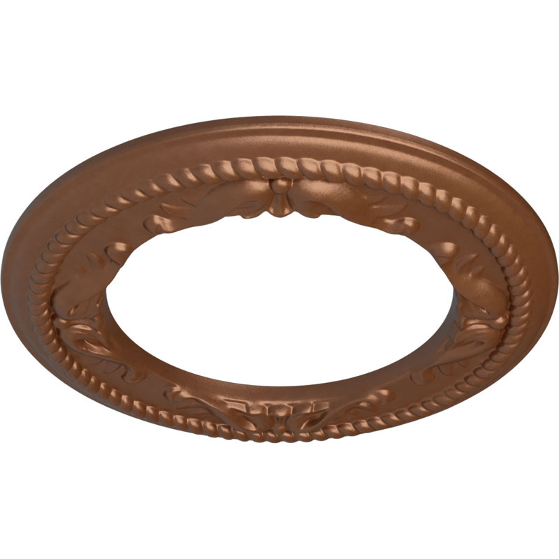 Médaillon de plafond Blackthorn Endurathane, P 13 3/8 po x P 7 1/2 po x P 3/4 po (convient aux auvents jusqu'à 7 1/2 po), finition cuivre antique peinte à la main