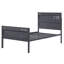 Lit simple en bronze industriel avec structure en fer, design moderne et minimaliste, lit sans sommier, fabrication en métal, sensation industrielle,