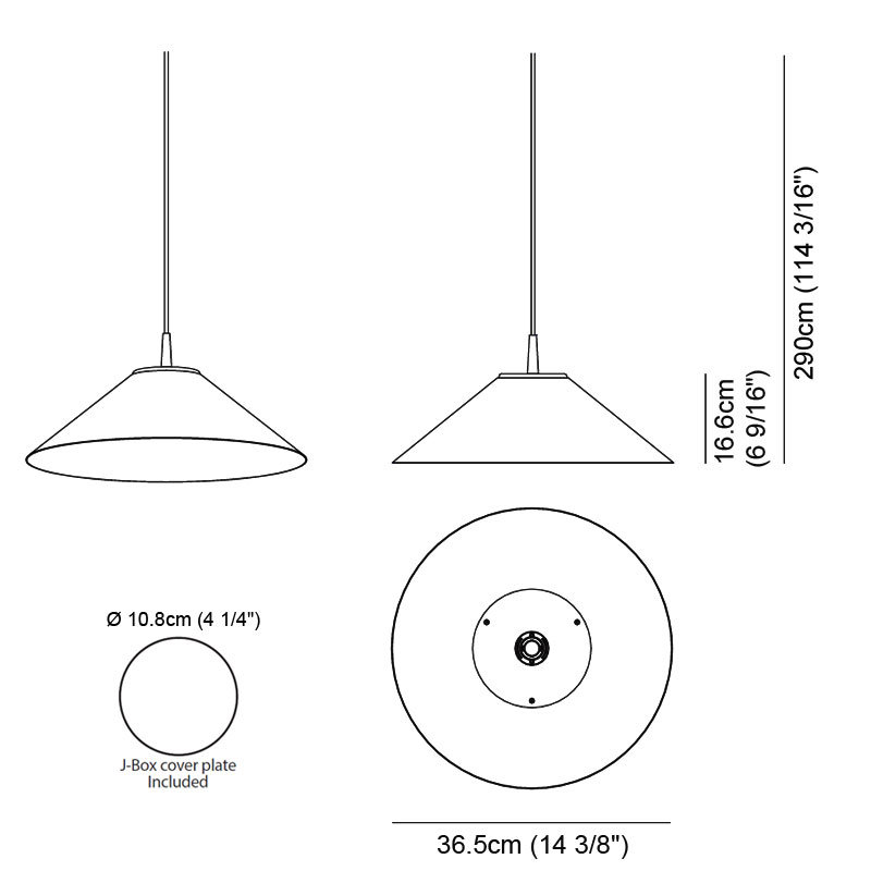 Hat LED Pendant Light, White, White