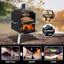 Paesyn Steel Wood Burning Outdoor Pizza Oven with 2-layer in Black-1142239369