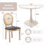Ensemble de table de salle à manger ronde 31,5 "et 2 chaises à dossier rond-950278602-950278597