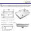 Lavabo de salle de bain rectangulaire encastrable blanc 20 pouces avec trop-plein à trois trous 19,8 "x 13,7" sans trous de robinet
