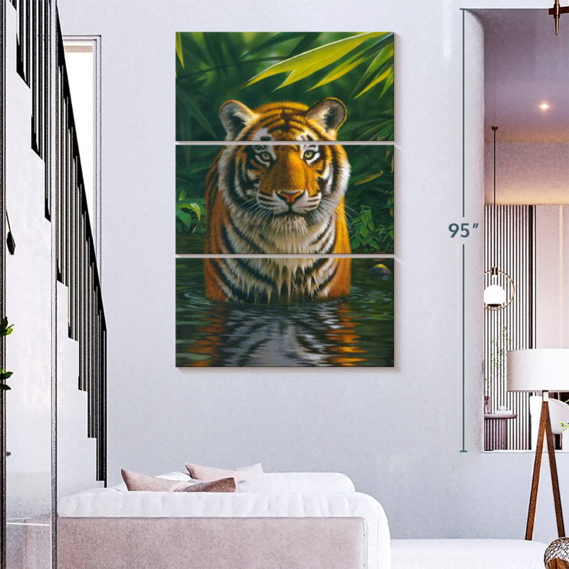 Brampt Tiger Pool, 74" H x 48" W