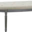 Banc rembourré capitonné beige clair Coastal