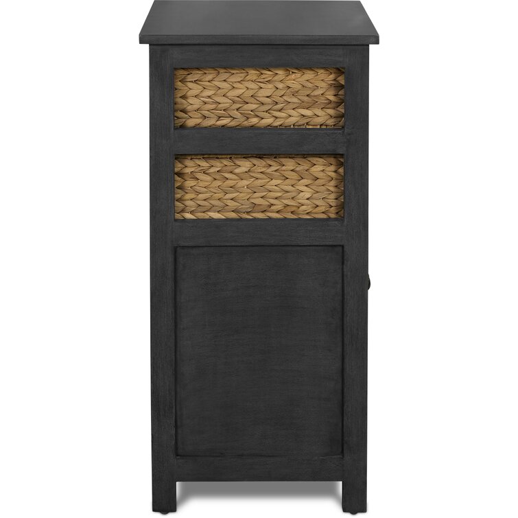 Gracie Oaks ClickDecor Nelson Storage Chest Cabinet with 2 Wicker