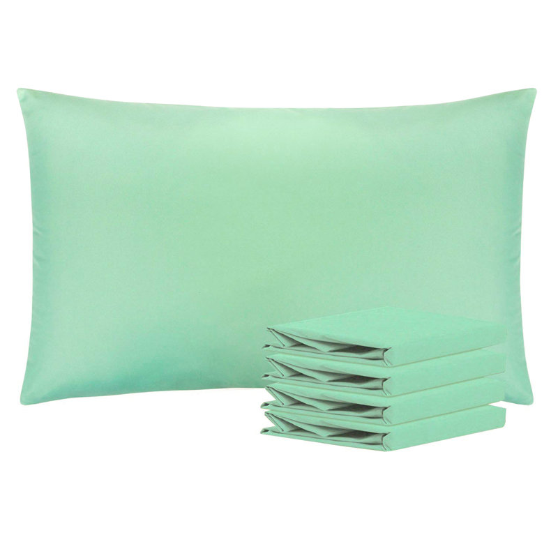 Bed Pillowcases, 1800 Brushed Microfiber Queen Pillow Cases with Envelope Closure - 20x30 Inches - NTBAY, Sea Green