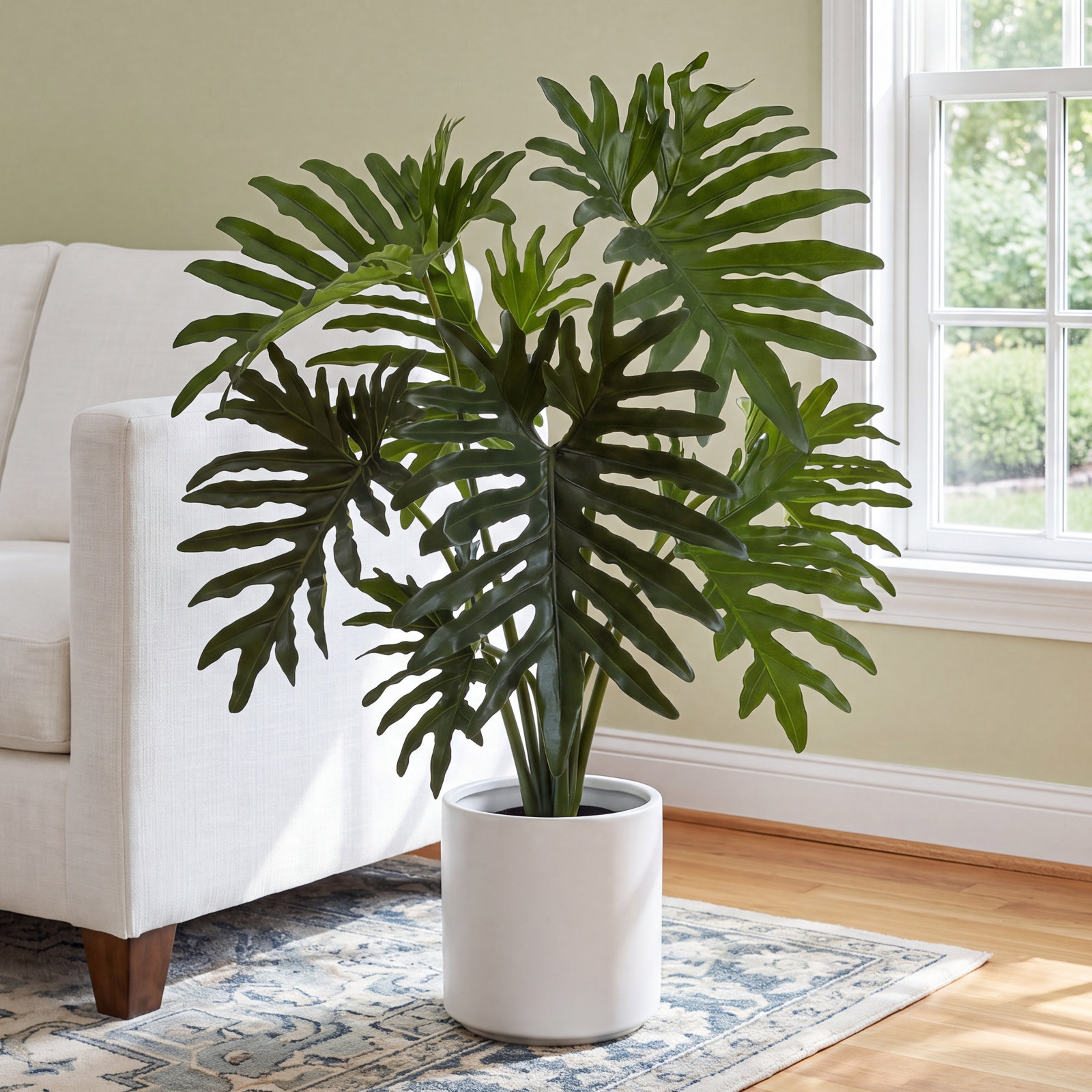 2.5' Philodendron Plant with Bamboo Planter