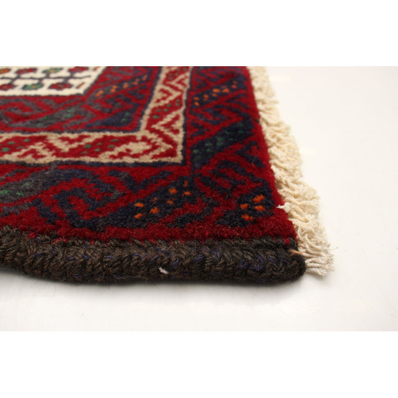 Tapis bleu marine en laine noué à la main de conception unique 3 pi 6 po x 5 pi 10 po nouvel âge Macaluso