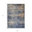 Tapis extérieur lavable abstrait bleu et brun clair 9 pi x 12 pi denim